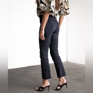 NWT MOTHER The Hustler Ankle Fray Jeans in Encounters At Night Size 25